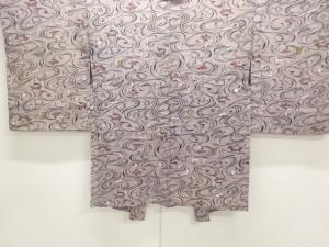 アンティーク　紋錦紗流水に花模様羽織